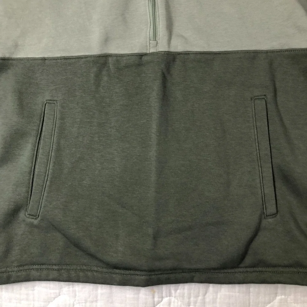 Under Armour Pullover‎ Youth Large Green Two Tone 1/2 Zip Logo Kangaroo Pocket